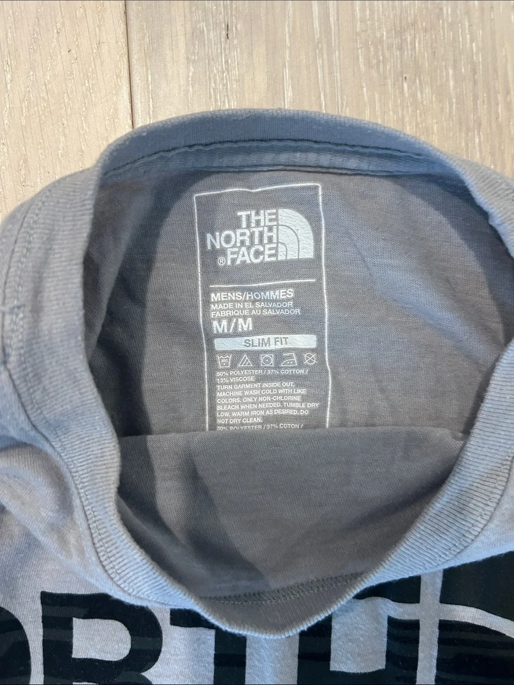 The North Face Men's Short Sleeve Logo Tee - Gray with Black Logo